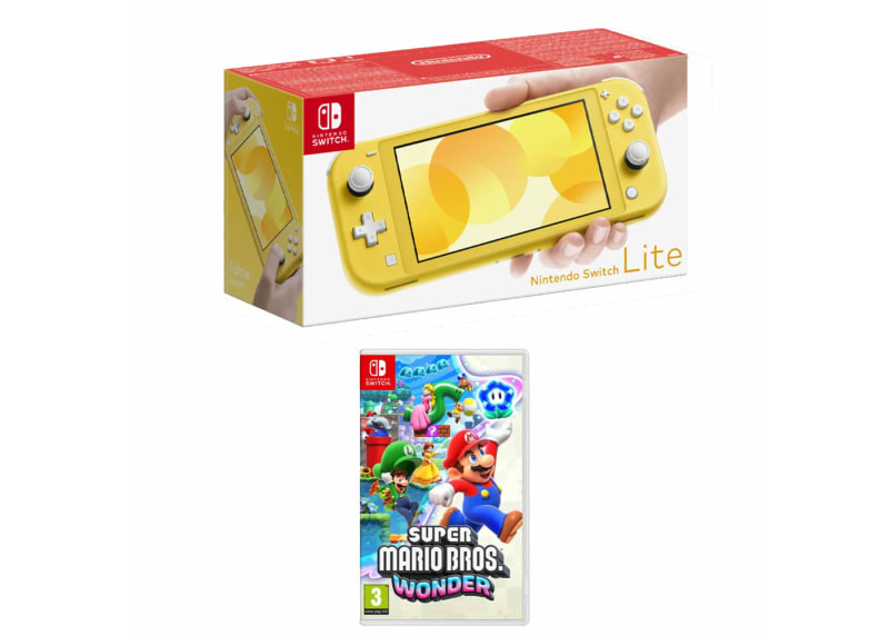 Product - Nintendo Switch Lite - Yellow + Super Mario Bros. Wonder