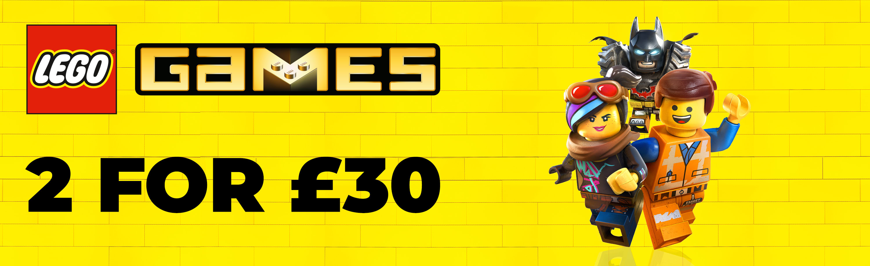 2 for £30 on selected LEGO titles