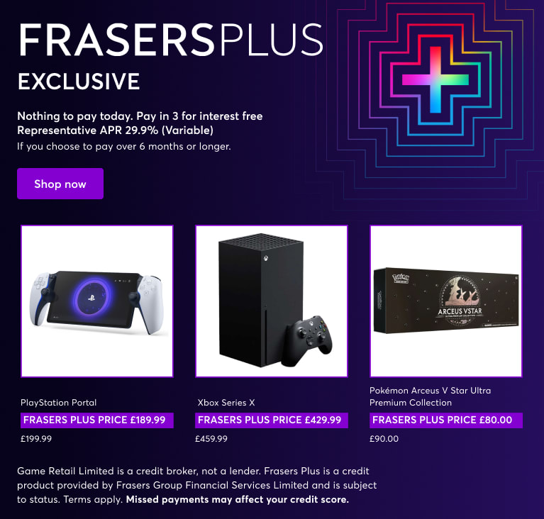 Frasers Plus Exclusive Prices
