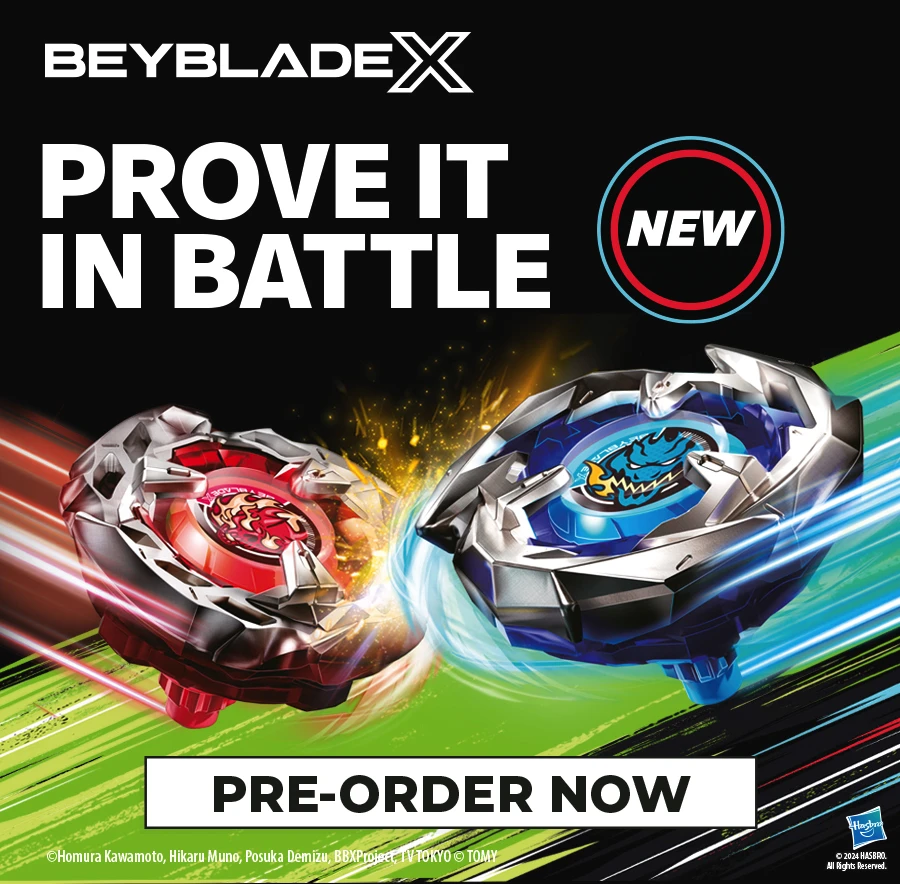 Claim your free play matt when you pre order the Beyblades X Stadium  