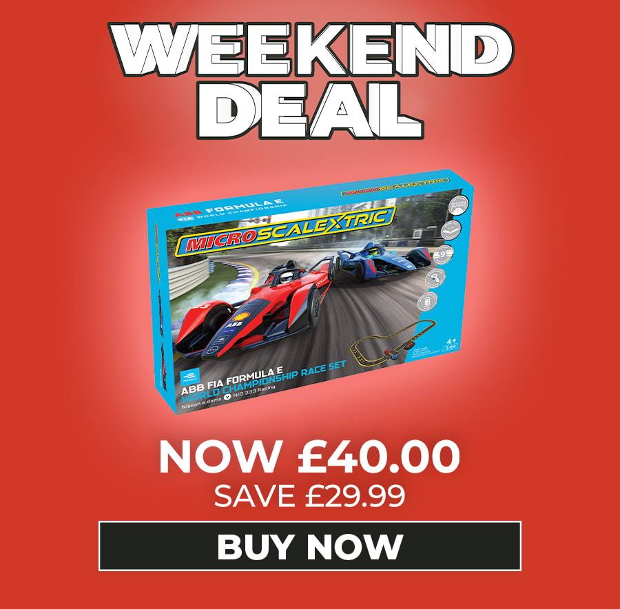 Weekend deal - Micro Scalextric Formula E Battery Powered Race - Save £40 - Now £29.99 - Ends Monday