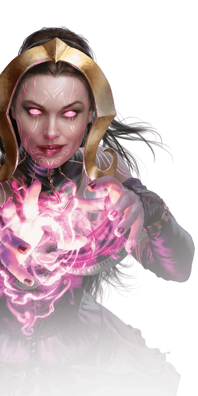 image of Liliana from Magic the Gathering casting a spell