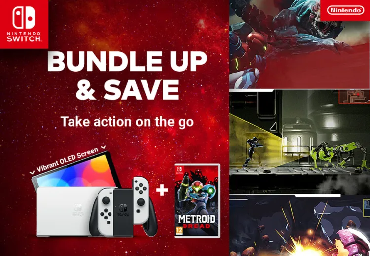 Nintendo Switch OLED + Free Metroid Dread + Free Screen Protector